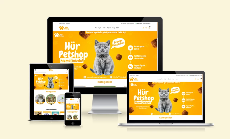 Hür Petshop Web Sitesi